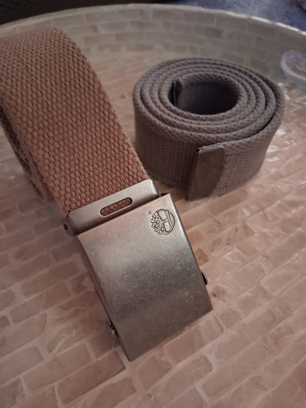 Timberland Military Canvas Web Belt Set - Slider Buckle